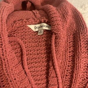 DAVI & DANI Women's Warm Coral Knit Cardigan